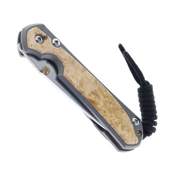 Chris Reeve Small Sebenza 31 Titanium Handled Bog Oak Inlay Tanto Stonewashed Magnacut Blade S31-1132