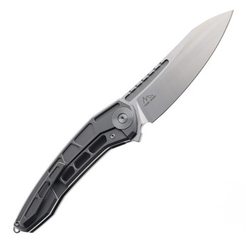 (Small Chip) Open Box/Returned TwoSun Folding Knife Flipper Titanium Handle M390 Clip Point Plain Edge TS45-M390