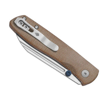 Kizer Renissance Folding Knife Brown Norplex UltreX Micarta Handle N690 V3698A2