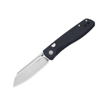 Kizer Renissance Folding Knife Blue Richlite Handle N690 Sheepsfoot Plain Edge Satin Finish V3698A3