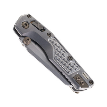 Microtech MSI Mini RAM-LOK Folding Knife Marfione Select Frag Pattern Titanium Handle M390MK Stonewashed Modified Sheepsfoot Plain Blade 210M-10FRMS5