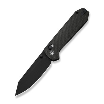 Civivi Over Yonder Folding Knife Dark Green Canvas Micarta Handle 14C28N Plain Edge Black Stonewash Finish C25027-1