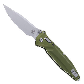 Microtech Socom Delta Ram-Lok Folding Knife OD Green Aluminum Handle Stonewash Blade M390MK 159RL-10OD