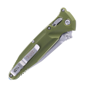 Microtech Socom Delta Ram-Lok Folding Knife OD Green Aluminum Handle Stonewash Blade M390MK 159RL-10OD