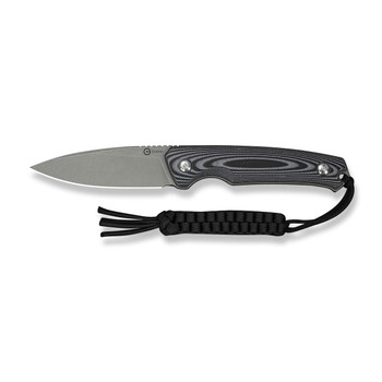 Civivi Altus Fixed Blade Knife Gray/Black G10 Handle 14C28N Plain Edge Gray Stonewash Finish C20076B-2