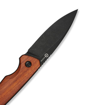 Civivi Altus Fixed Blade Knife Guibourtia Wood Handle 14C28N Plain Edge Black Stonewash Finish C20076B-3