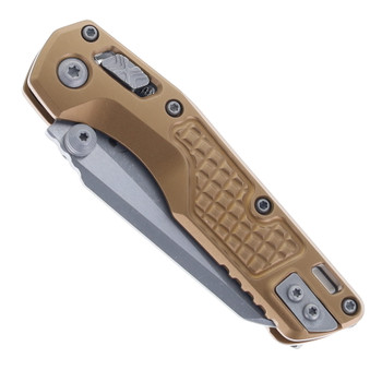 Microtech MSI RAM-LOK Mini Folding Knife Apocalyptic M390MK Blade Tan Frag Aluminum Handle 210M-10APFRTA