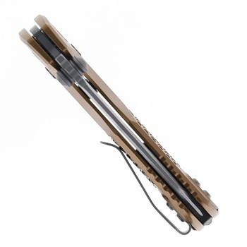 Microtech MSI RAM-LOK Mini Folding Knife Apocalyptic M390MK Blade Tan Frag Aluminum Handle 210M-10APFRTA