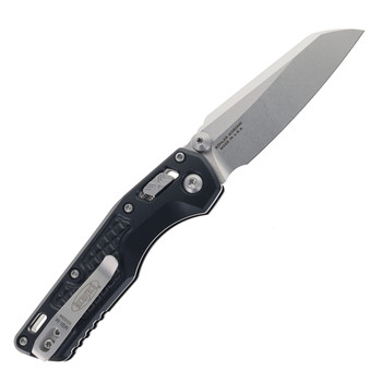 Microtech MSI RAM LOK Mini Folding Knife Stonewash M390MK Blade  Black Frag Aluminum Handle 210M-10FR