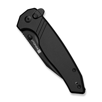 Sencut Selkyris Folding Knife Black Aluminum Handle D2 Plain Black Blade S25068-1