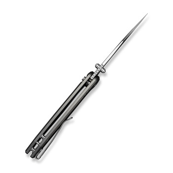 Sencut Selkyris Folding Knife Gray Aluminum Handle D2 Plain Edge Satin Finish S25068-2