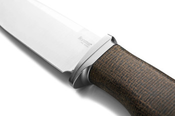 Lion Steel Acha Fixed Blade Knife Green Burlap Micarta Handle M390 Plain Edge Satin Finish AH BLG