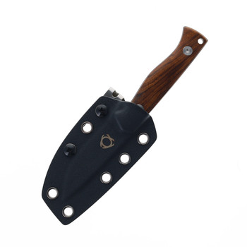 (Marks on Blade) Open Box/Returned SixLeaf Micro Fixed Blade Knife Ironwood Handle M390 Plain Edge SL-41-Wood