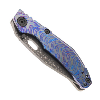North Mountain Blade BBNM Custom VegasForge Damascus Blade Zirconium Timascus Handle (4)