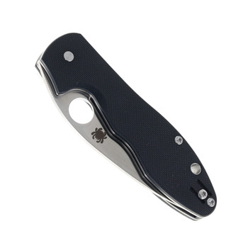(Marks on Blade) Open Box/Returned Spyderco Retract Folding Knife Black G10 Handle Satin Blade C276GP