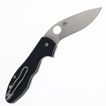 (Marks on Blade) Open Box/Returned Spyderco Retract Folding Knife Black G10 Handle Satin Blade C276GP