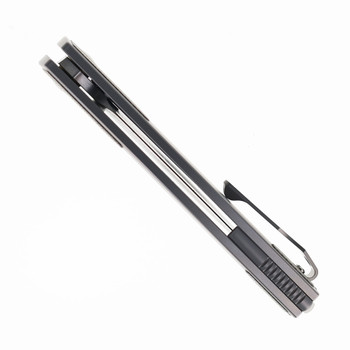 Giant Mouse Folding Knife Blue Titanium/Green Canvas Micarta Inlay Handle Vanax Plain Edge Satin Finish GIANTMOUSE-GM14