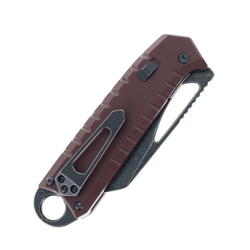 Ketuo Ventr V2 Folding Knife Rust Brown G10 Handle Black Stonewashed 14C28N Blade