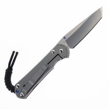 Chris Reeve Small Sebenza 31 Glass Blasted Titanium Handled Tanto Stonewashed Magnacut Blade S31-1687