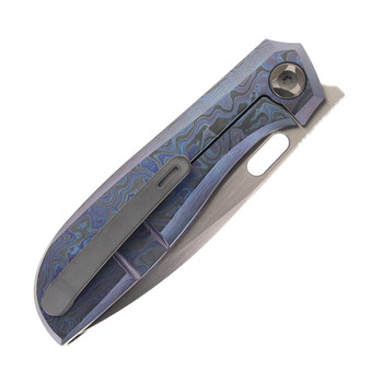 Poikilo Blades Gecko-M Folding Knife Smooth Zircuti Titanium Handle M398 Hand Rubbed Finish Gecko-M1