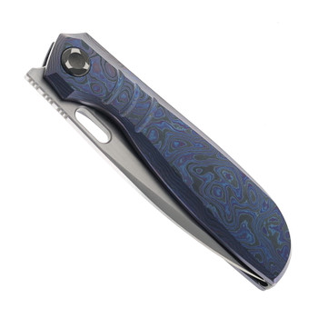 Poikilo Blades Gecko-M Folding Knife Slanted Holes Zircuti Titanium Handle M398 Hand Rubbed Finish Gecko-M2