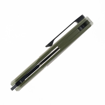 Molsect Yuppie Folding Knife Tan & Green Titanium Handle S90V Blade MUC455CG