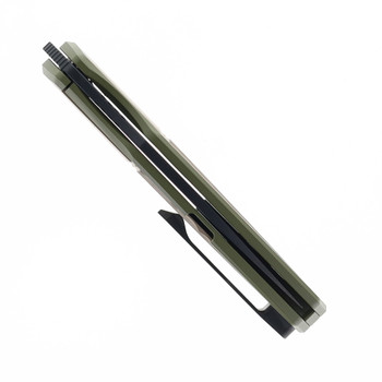 Molsect Yuppie Folding Knife Tan & Green Titanium Handle S90V Blade MUC455CG