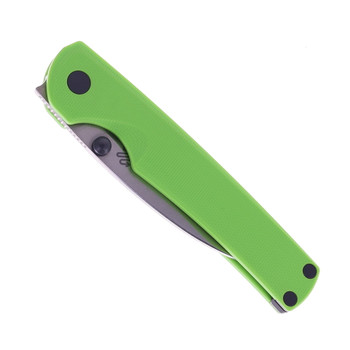 Puppy Tools Snakelet Folding Knife Green G10 Handle Stonewashed M390 Blade