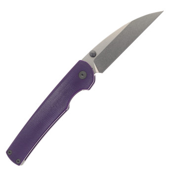 Puppy Tools Snakelet Folding Knife Purple G10 Handle Stonewashed M390 Blade