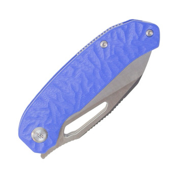 TacKnives Magnificent Beast Folding Knife Blue G10 Handle Satin 14c28n Blade