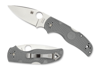 Spyderco Native 5 Gray FRN Handle Maxamet Plain Edge Folding Knife C41PGY5