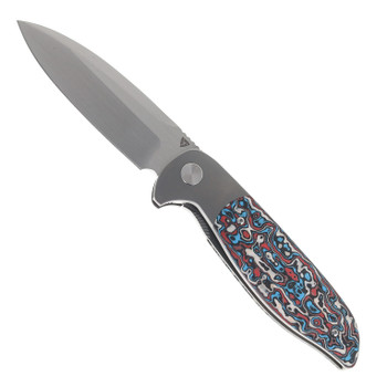 Tuya Caladan V2 Folding Knife Red/White/Blue Carbon Fiber Handle S90V Blade T1720-A