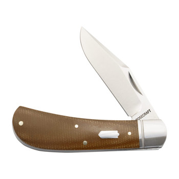 Rosecraft Hatchie River Jack Light Folding Knife Brown Micarta Handle 14C28N Clip Point Brushed Satin Finish RCT033-LBM