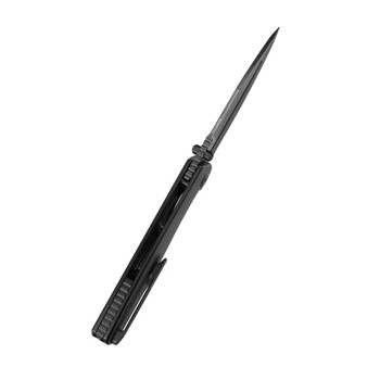 KB Albatross Folding Knife Black Titanium Handle M390 Clip Point Plain Edge Black DLC Finish KB471D