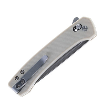 CRKT Q Compact Folding Knife Sand GRN Handle 14C28N Drop Point Plain Edge Stonewash Finish 7075S