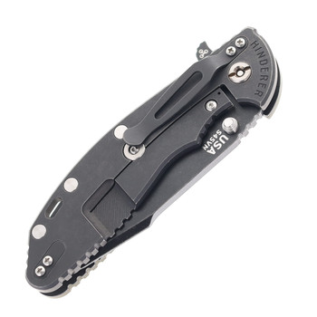 Hinderer Knives XM-24 Harpoon Spanto Folding Knife OD Green G10 Battle Black DLC Titanium Handle & DLC S45VN Blade