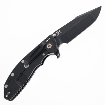 Hinderer Knives XM-24 Harpoon Spanto Folding Knife Black G10 Battle Black Titanium Handle DLC S45VN Blade