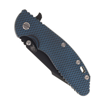 Hinderer Knives XM-24 Harpoon Spanto Folding Knife Blue/Black G10 Battle Black Titanium Handle DLC S45VN Blade