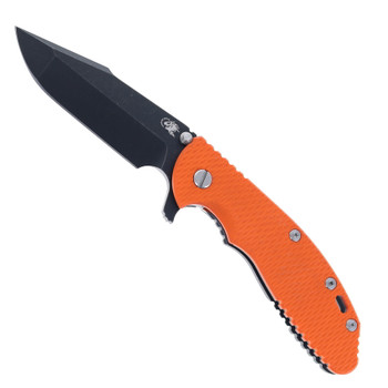 Hinderer Knives XM-24 Harpoon Spanto Folding Knife Orange G10 Battle Black Titanium Handle DLC S45VN Blade