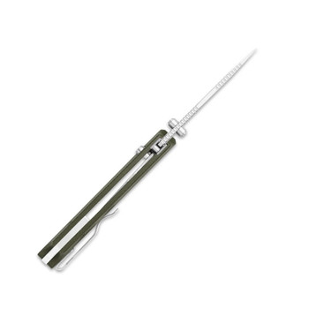 (Scratch on Blade) Open Box/Return Kizer T1 BD Folding Knife Olive Green Micarta Handle Nitro-V Drop Point Plain Edge Satin Finish V3490.2BA1