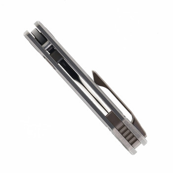 (Custom Milled) Ticonic Knives Ticon 1 Elite Folding Knife Milled Titanium Handle M390 Blade Top Liner Lock