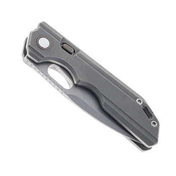 (Custom Milled) Ticonic Knives Ticon 1 Elite Folding Knife Milled Titanium Handle M390 Blade Top Liner Lock