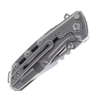 Reate T1000  Folding Knife Milled Titanium Handle 3V Satin Blade T1000