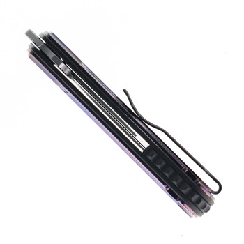 Mechforce Caipiri Front Flipper Folding Knife Titanium Alloy/MokuTi Handle M390 Plain Edge