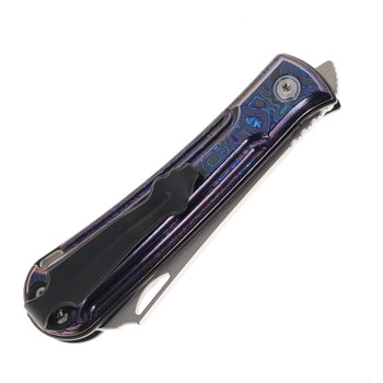 Mechforce Caipiri Front Flipper Folding Knife Titanium Alloy/MokuTi Handle M390 Plain Edge