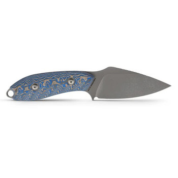 Vosteed Inferno Fixed Blade Knife Blue Ocean Micarta Handle 14C28N Drop Point Plain Edge Beadblast Finish A0802