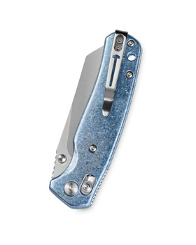 (Scratch) Open Box/Returned WMK Exclusive Bestechman Cicada's Wing Folding Knife Blue Crystalized Titanium Handle Magnacut Blade BMK06-C-2