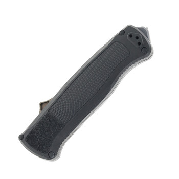 (Used) Open Box Benchmade OTF Auto Knife Black CF-Elite Handle Cru-Wear Plain Edge Flat Earth Finish 5370FE