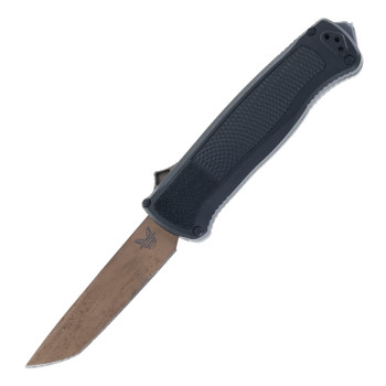 (Used) Open Box Benchmade OTF Auto Knife Black CF-Elite Handle Cru-Wear Plain Edge Flat Earth Finish 5370FE