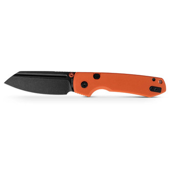 Vosteed Raccoon 2.0 Top Liner Lock Folding Knife Orange G10 Handle 14C28N Modified Sheepsfoot Plain Edge Black Stonewash Finish A2931